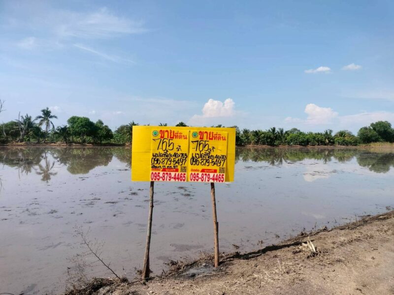ขายด่วนที่ดิน 765 ตรว ติดถนนสาธารณะ เลียบคลองสิบสามฝั่งตะวันออก 38 หนองจอก กทม.