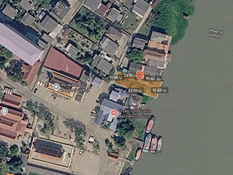 ขายที่ดินวิวแม่น้ำเจ้าพระยา 148 ตรว ติดถนนสาธารณะ ถมแล้ว ซ.วัดตาล บางตะไนย์ ปากเกร็ด นนทบุรี
