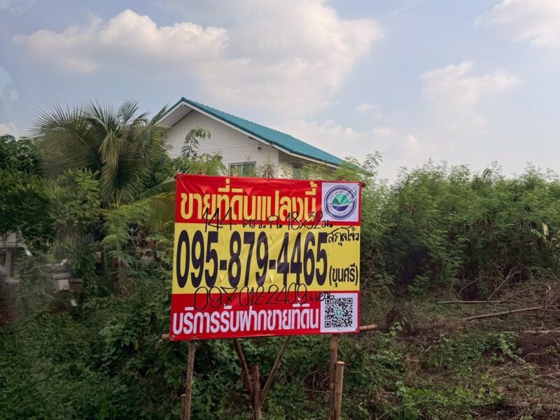 ขายด่วนที่ดินใกล้ อบต.บางหลวง 144 ตรว ติดถนนหินคลุก ต.บางหลวง เมืองปทุมธานี