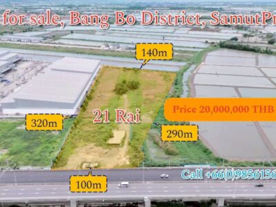 ที่ดินติดถนนบางนาตราด สามารถพัฒนาทำอุตสาหกรรม เส้นทางเชื่อมต่อกรุงเทพกับโซนEEC