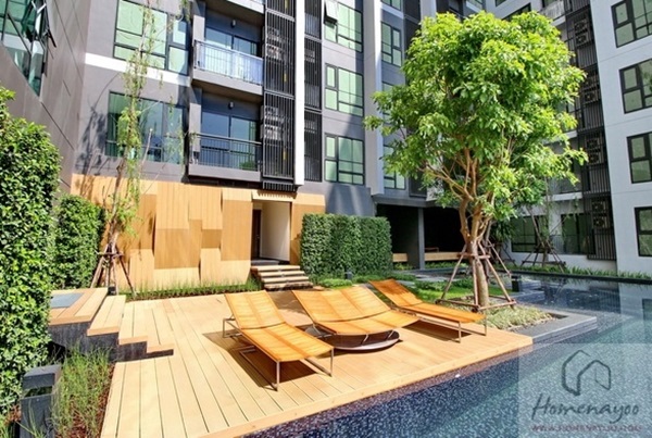 For sale RHYTHM SUKHUMVIT 36-38 ใจกลางทองหล่อ ใกล้ BTS ชั้น 10 วิวสระ โทร 094-9963362