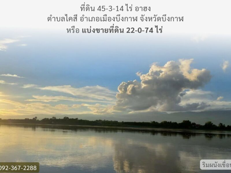 ที่ดินติดริมแม่น้ำโขง จังหวัดบึงกาฬ