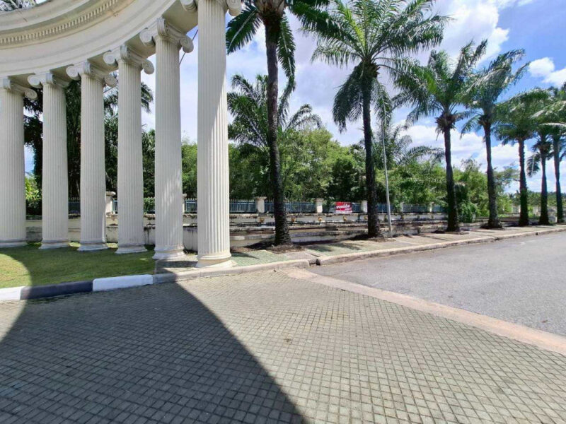 ขาย ที่ดิน หมู่บ้าน Evergreen city บางแค 580 ตรว อยู่ริมถนนเมนของโครงการ