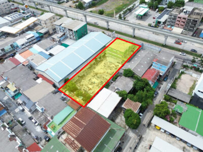 ขาย ที่ดิน ริมถนนเทพารักษ์ 389 ตรว ใกล้ MRT ศรีเทพา เพียง 650 เมตร