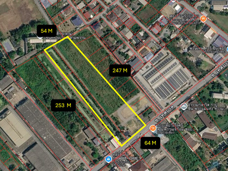 ขาย ที่ดิน ซอยวัดเทียนดัด สามพราน 10 ไร่ 1 งาน ใกล้ถนนเพชรเกษม เพียง 650 เมตร