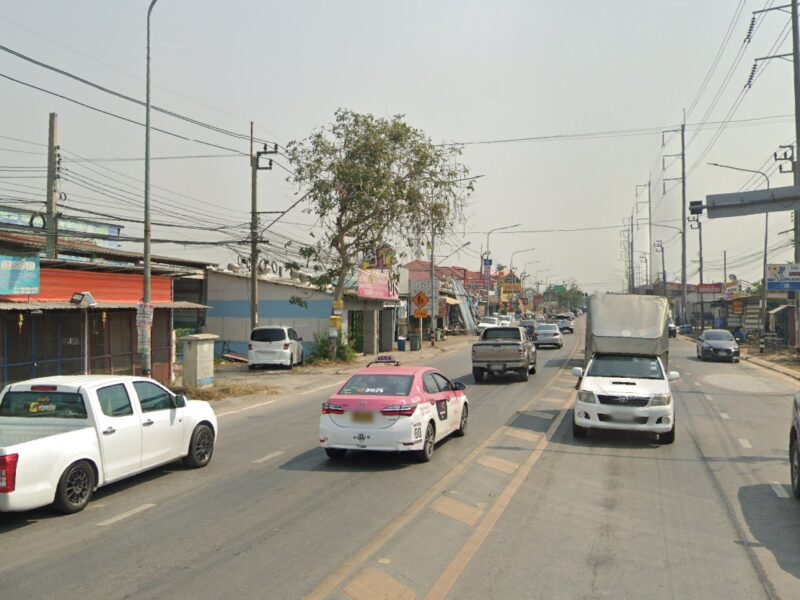 ที่ดินแปลงสวย เนื้อที่ 21 ไร่ ติดถนน นบ.1002 (ซอยวัดลาดปลาดุก) ตำบลบางรักพัฒนา อำเภอบางบัวทอง จังหวัดนนทบุรี