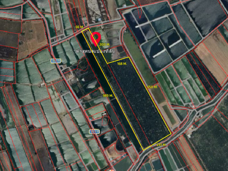ขายที่ดินนครปฐม เนื้อที่ 105 ไร่ 0 งาน 84 ตร.ว. ใกล้โรงเรียนบ้านลาดหลวง