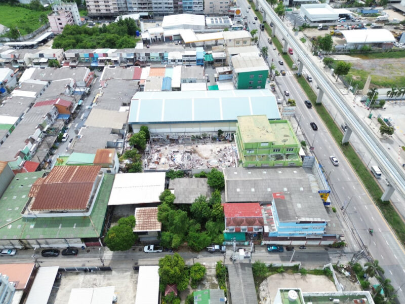 ขาย ที่ดิน ริมถนนเทพารักษ์ 389 ตรว ใกล้ MRT ศรีเทพา เพียง 650 เมตร