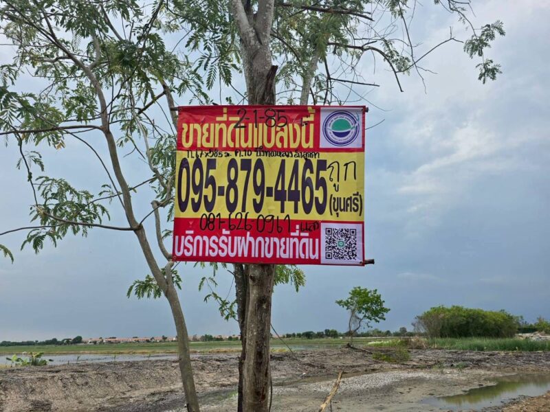 ขายถูกต่ำกว่าราคาประเมิน ที่ดิน 2-1-85 ไร่ เหมาะลงทุนเก็งกำไร ติดถนนดิน คลองสิบ ลำลูกกา ปทุมธานี