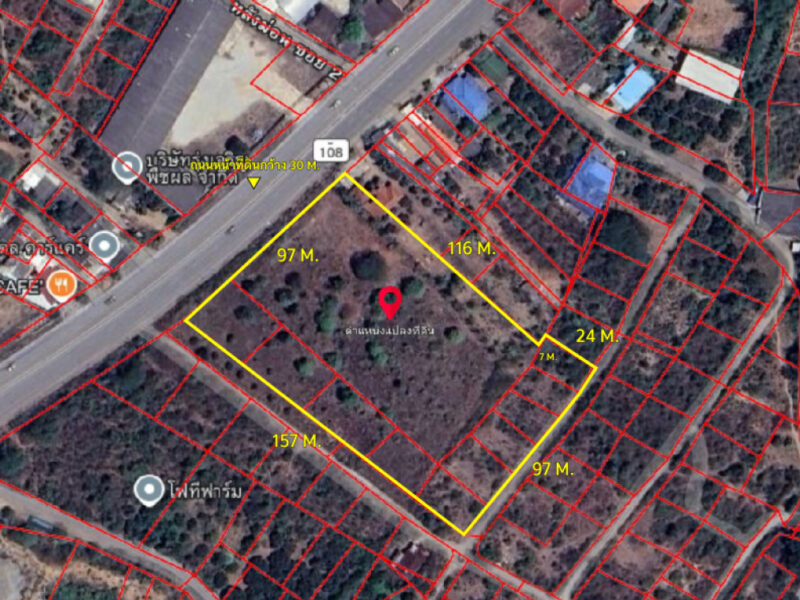 ขายที่ดินเชียงใหม่ 9 ไร่ 0 งาน 99 ตร.ว. ติดถนนหมายเลข 108 ใกล้ อบต.ดอยหล่อ