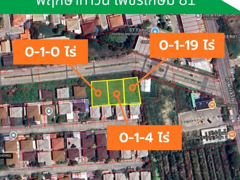 ขายที่ดินแปลงเล็ก 3 แปลง เพชรเกษม 81