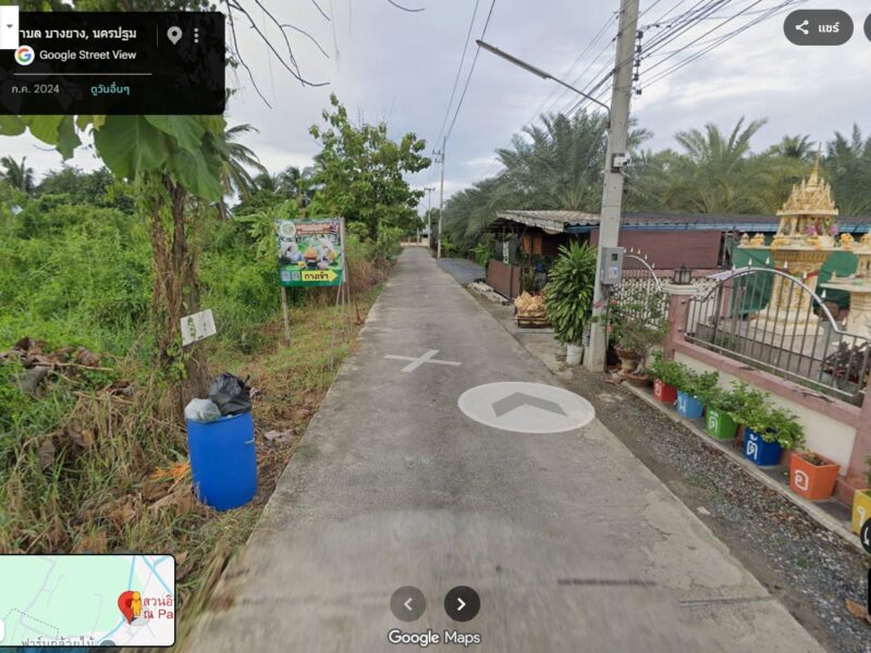 ขายที่ดิน สมุทรสาคร กระทุ่มแบน 151 ต.ร.ว หน้ากว้าง 17 ม. เหมาะสร้างบ้านสวน