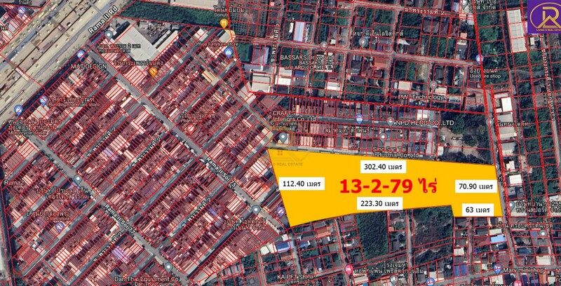 ขายที่ดิน เหมาะลงทุนจัดสรร 13-2-79 ไร่ ทำเลทอง ซ.บางกระดี่ 1 แยก 3 ต.แสมดำ อ.บางขุนเทียน กรุงเทพมหานคร