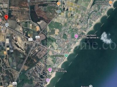 ที่ดินเปล่า 318 ตารางวา ที่สวย ใกล้หาดเจ้าสำราญ เพชรบุรี
