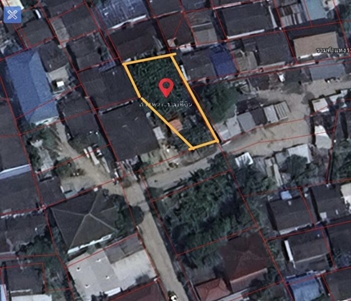 ขายที่ดิน 100 ตรว ซอยรามคำแหง 118 ใกล้แนวรถไฟฟ้าสายสีส้ม (สถานีสัมมากร)