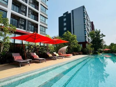 Dcondo Vivid Rangsit ใกล้ ม.กรุงเทพ พร้อมอยู่ Fully Furnished แต่งครบ โทร 065-4496399
