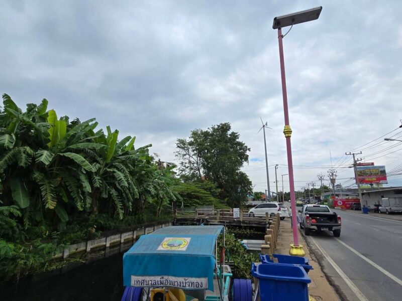 ขายด่วนที่ดิน 2-2-45 ไร่ ติดถนนสาธารณะ ถมแล้ว ถ.จันทร์ทองเอี่ยม บางบัวทอง นนทบุรี
