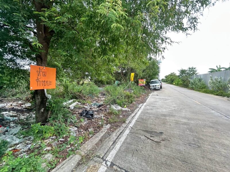 ขายที่ดิน 100 ตรว ติดถนนคอนกรีต ถมแล้ว ซ.หมู่บ้านจิตรัตนา บางบัวทอง นนทบุรี