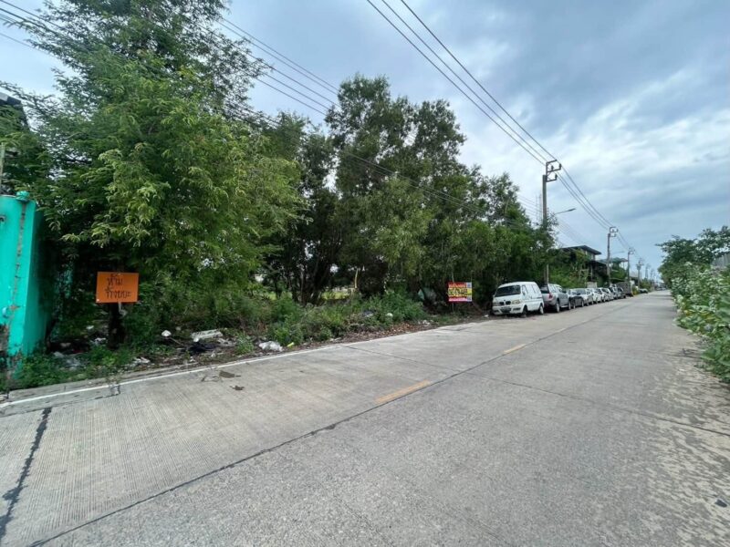 ขายที่ดิน 100 ตรว ติดถนนคอนกรีต ถมแล้ว ซ.หมู่บ้านจิตรัตนา บางบัวทอง นนทบุรี