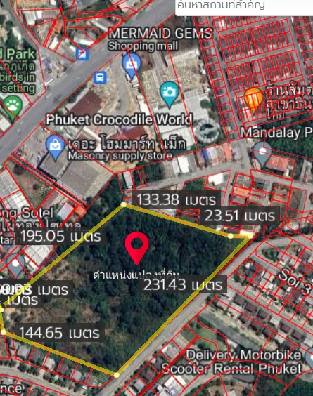 ขายที่ดินเปล่า ที่สวยกลางใจเมือง เนื้อที่ 20-1-48 ไร่ ถ.เจ้าฟ้าตะวันตก ต.ฉลอง อ.เมืองภูเก็ต พท.สีเหลือง