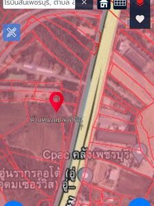 ขายที่ดินด่วน ติดถนนเพชรเกษม แปลงสวย 4 ไร่ 76 ตร.ว. เยี่ยงโรบินสัน จ.เพชรบุรี