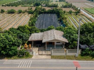 ที่ดินพร้อมสิ่งปลูกสร้าง 4 ไร่ 83 ตร.วา ติดถนน สามพราน นครปฐม