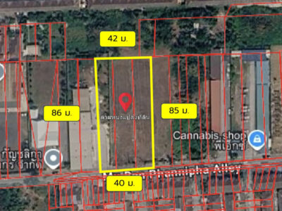 ขายถูก ที่ดิน ซอยหมู่บ้านพรรณณิภา ซอยรังสิต-นครนายก 83 ขนาด 958 ตรว