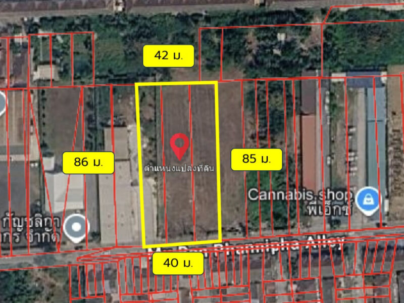 ขายถูก ที่ดิน ซอยหมู่บ้านพรรณณิภา ซอยรังสิต-นครนายก 83 ขนาด 958 ตรว