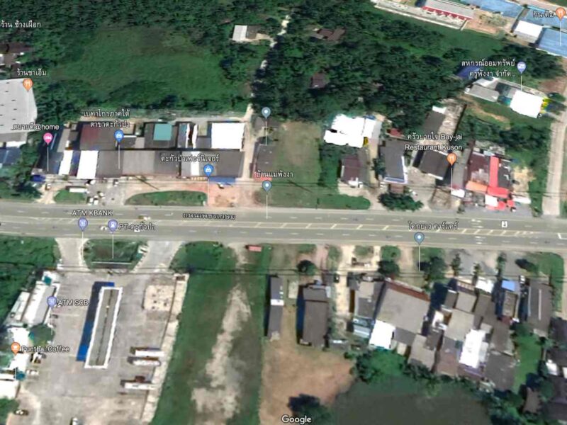 ขายที่ดินทำเลศักยภาพ ใจกลางเมืองตะกั่วป่า ติดถนนเพชรเกษม (4 เลน)