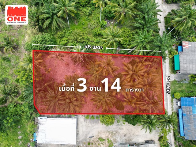 ที่ดินเปล่า เนื้อที่ 3 งาน 14 ตารางวา หลังสถานีอนามัยบ้านทุ่งแย้