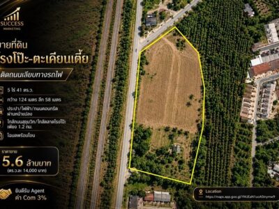 ขายที่ดิน 5 ไร่ 41 ตร.วา โรงโป๊ะ – ตะเคียนเตี้ย ตำบลตะเคียนเตี้ย อำเภอบางละมุง ชลบุรี