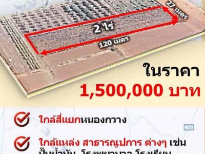 ขายที่ดินเปล่า 2 ไร่ ใกล้หนองกวาง ทำเลดี จ.ราชบุรี