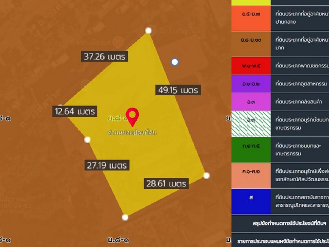 ขายที่ดินติดถนนวงศ์สว่าง เขตบางซื่อ 328 ตรว. ผังที่ดินสีน้ำตาลเข้ม หน้ากว้าง 37 เมตร ใกล้สะพานพระราม 7 (ขายเท่าราคาประเมินที่ดิน)