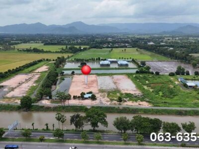 ขายที่ถมแล้ว ทำเลสวย ตรงข้ามบะหมี่โหน่ง นครนายก ปลูกบ้าน หรือทำร้านสวยเด่นเป็นสง่าแน่นอน
