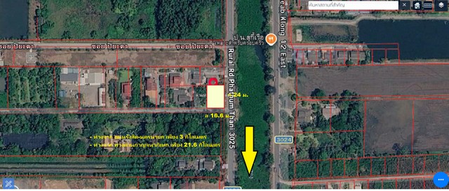 ขายที่ดินติดถนนลาดยางเรียบคลอง 12 หนองเสือ วิวคลอง ติดถนน 2 ด้าน ทำเลดีเหมาะค้าขาย ร้านอาหาร บรรยากาศดี อยู่ใกล้แหล่งชุมชน