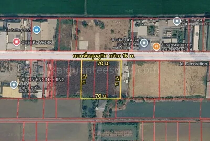 ขายที่ดิน 3 ไร่ 0 งาน 0 ตร.ว. ติด ถนนพึ่งสุขอุทิศ ใกล้ ตลาดพึ่งสุข บึงคำพร้อย ลำลูกกา