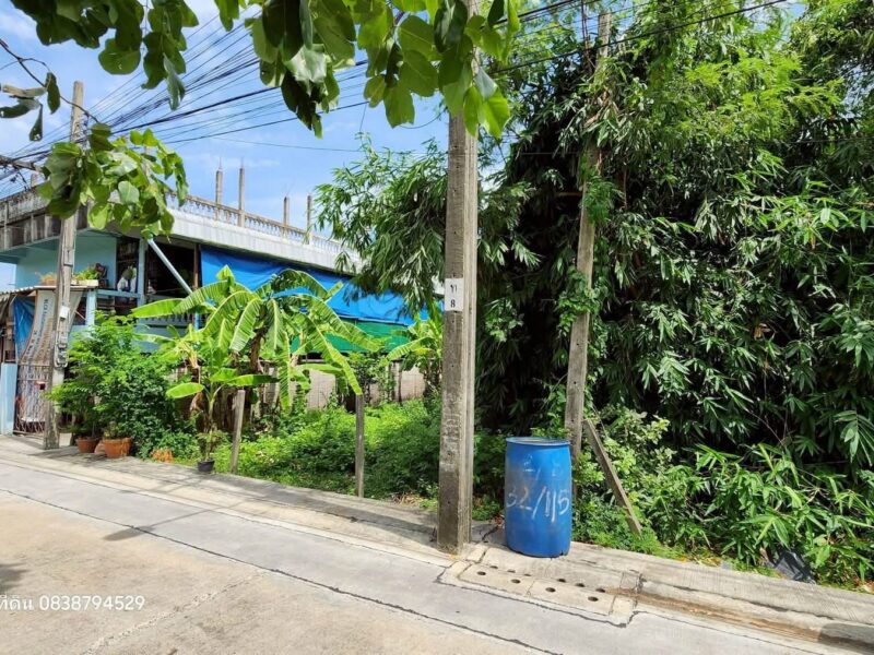 Vายที่ดินใกล้ม.ธนบุรี 96 ตารางวา ติดถนนคอนกรีต เพชรเกษม 108 แยก 7 ภาษีเจริญ กทม.