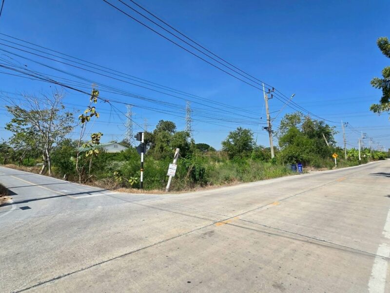 ขายด่วนที่ดินผังสีม่วง 466 ตารางวา ติดถนนลาดยาง สาธารณะถนน นบ.3015 ไทรน้อย นนทบุรี