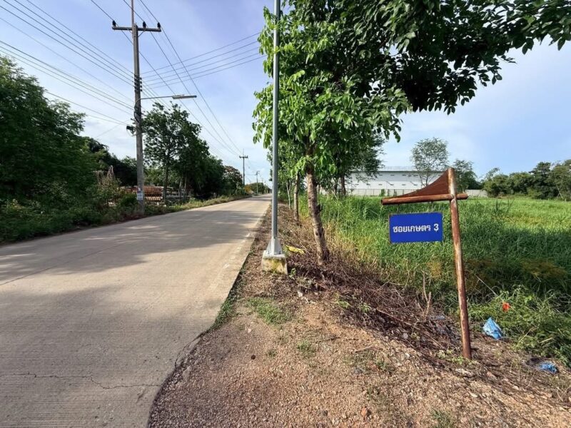 ขายด่วนที่ดิน 4 ไร่ 56 ตารางวา) ติดถนนสาธารณะ 2ด้าน ชอยเกษตร 2,3 สามโคก ปทุมธานี