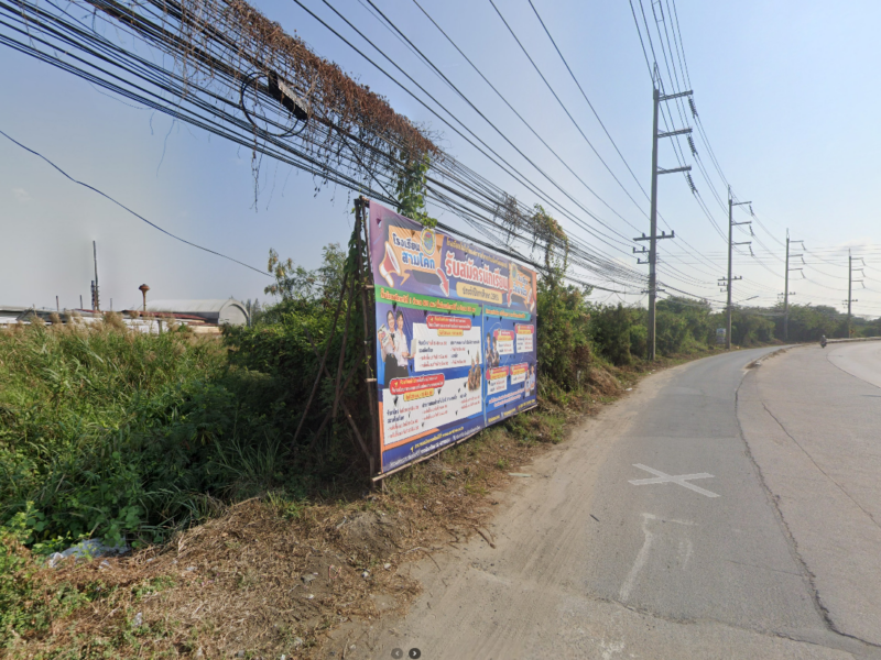 ขายที่ดิน 46 ไร่ ผังเมืองสีม่วง ติดถนน 346 ปทุมธานี–ลาดหลุมแก้ว | หน้ากว้างประมาณ 285 เมตร ต.คูขวาง อ.ลาดหลุมแก้ว จ.ปทุมธานี
