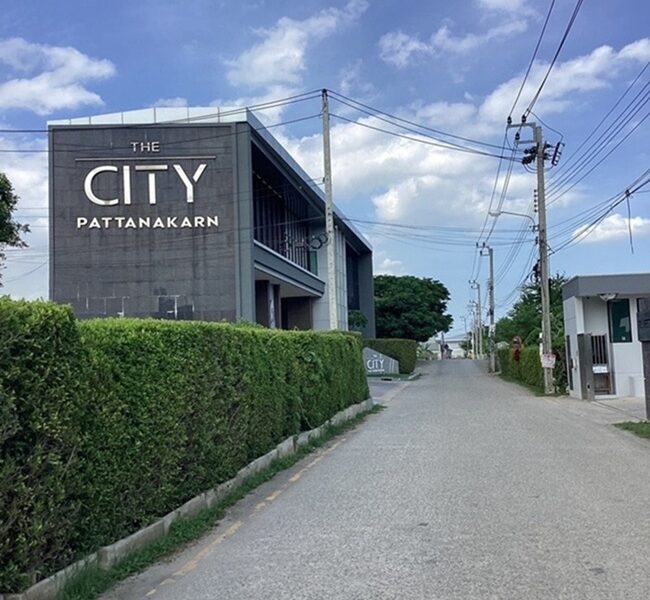 ขายที่ดินเนื้อที่ 100 ตรว ที่ถมแล้ว ด้านหลังที่ติดกับหมู่บ้าน The City Pattankarn อ่อนนุช 70/1