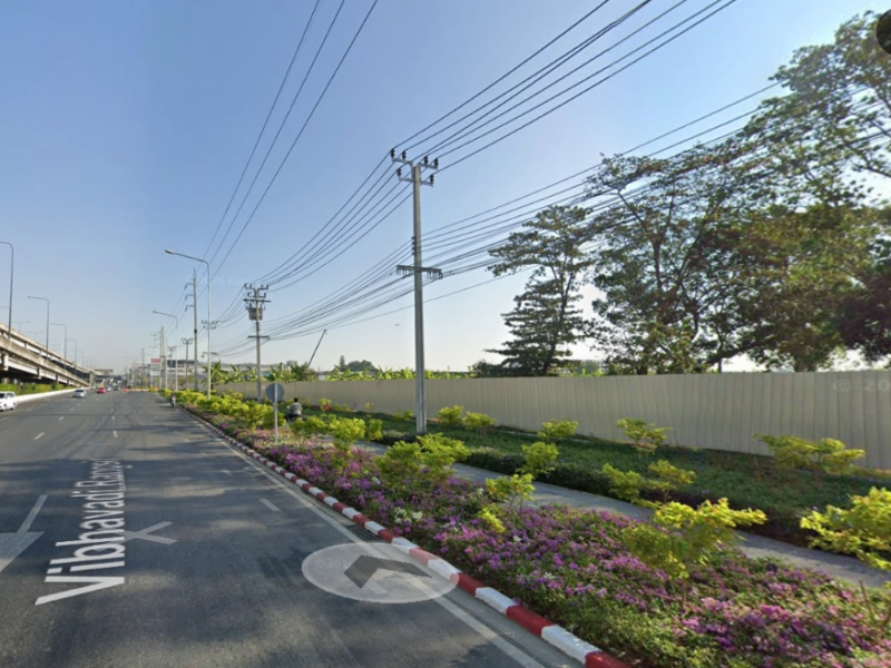 ให้เช่าที่ดินแปลงใหญ่ ขนาด 53 ไร่ ทำเลทองติดถนนวิภาวดีรังสิต หน้ากว้างกว่า 190 ม.