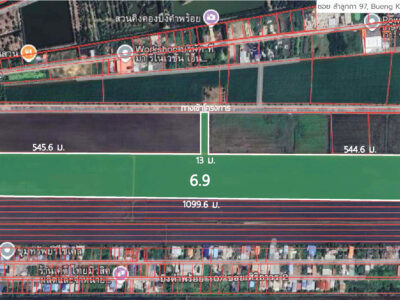 ขายที่ดิน 55 ไร่ คลอง 6 เหมาะพัฒนาเป็นโครงการแนวราบ