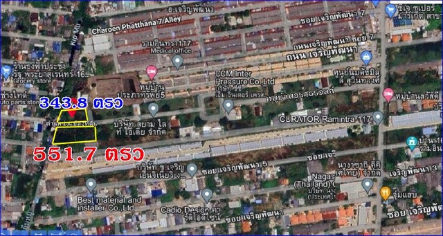 1 ขาย ที่ดิน ที่ดินใกล้ชุมชน รามดินทรา มีนบุรี ใกล้กับ แฟชั่นไอส์แลนด์ วงแหวนตะวันออก 3 งาน 343 ตร.วา 10314000 บาท กรุงเทพ