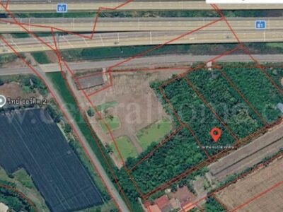 ที่ดิน 2-3-26 ไร่ ติดทางพิเศษ แหลมบัว อ.บางใหญ่-กาญจนบุรี ประเภทผังเมืองพื้นที่สีเขียว