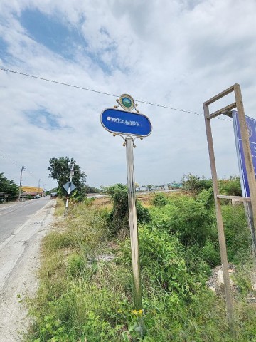 260901ssochiwn ให้เช่า ที่ดิน ที่ดินเปล่าผังสีม่วงอ่อน เนื้อที่ 1 ไร่ หรือ 400 ตร.ว.ติดถนนดำ นบ.5025 ขุนศรี ใกล้วัดสโมสร นนทบุรี