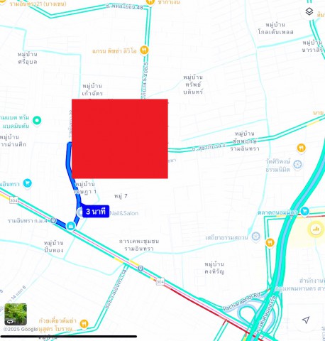 260903tratiakn ให้เช่า ที่ดิน ทำเลดีใกล้ VBAC รามอินทรา 500 ม ที่ดินให้เช่าติดถนน ขนาด 200ตรว. MRT รามอินทรา กม.4 แยกมัยลาภ 24999