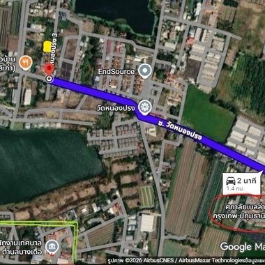 ขายที่ดินเปล่า 3 งาน 78 ตร.ว. ทำเลดี บางเดื่อ ปทุมธานี