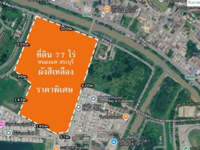 ที่ดินแปลงใหญ่ ผังสีเหลือง สภาพแวดล้อมดีเยี่ยม เหมาะสำหรับพัฒนาโครงการบ้านจัดสรร, ที่อยู่อาศัย