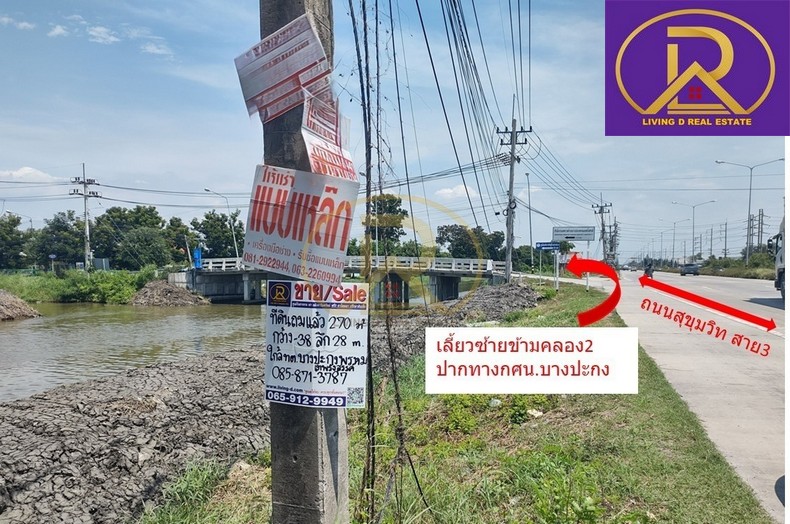 ขายด่วน ที่ดินถมแล้ว แปลงสวย 270 ตารางวา ลดเป็นแสน ใกล้สำนักงานเทศบาลตำบล บางปะกงพหรมเทพรังสรรค์ ต.บางปะกง อ.บางปะกง จ.ฉะเชิงเทรา